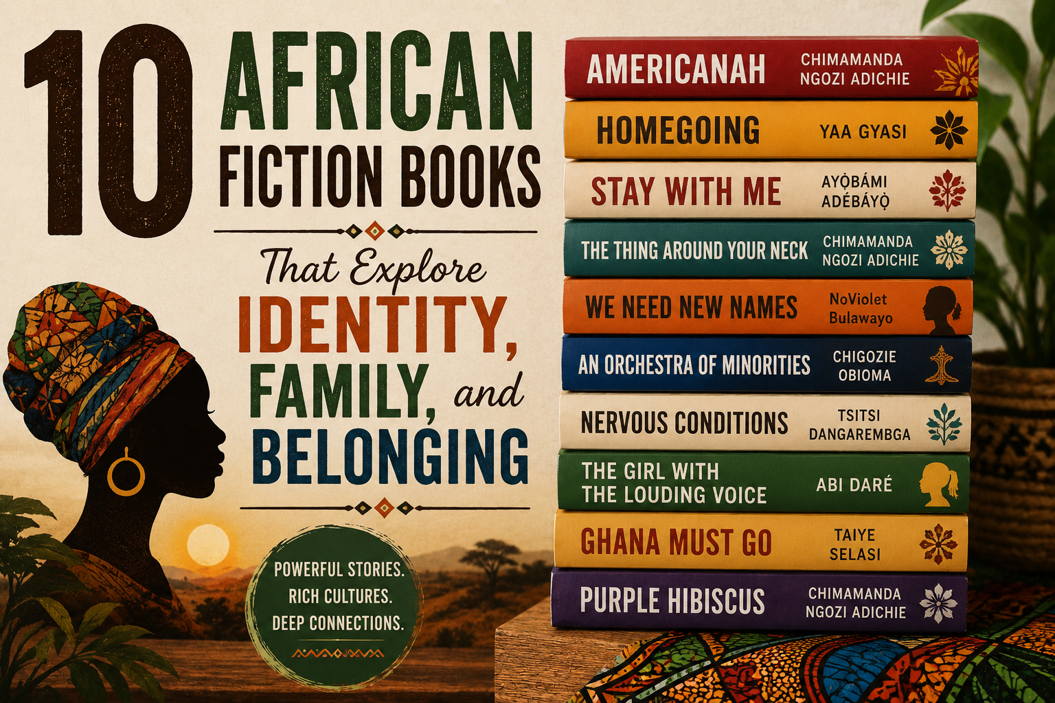 10 African Fiction Books That Explore Identity, Family, and Belonging.