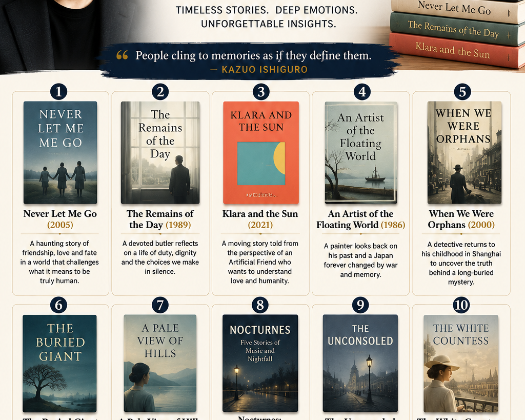 Best Books by Kazuo Ishiguro.
