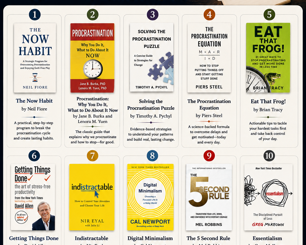 Best Books on Overcoming Procrastination.