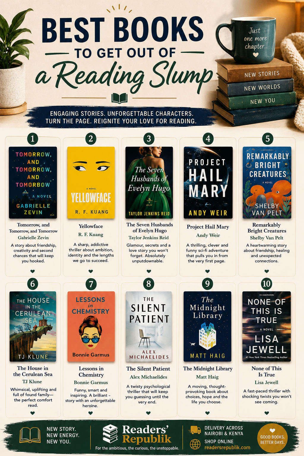 Best Books to Get Out of a Reading Slump.