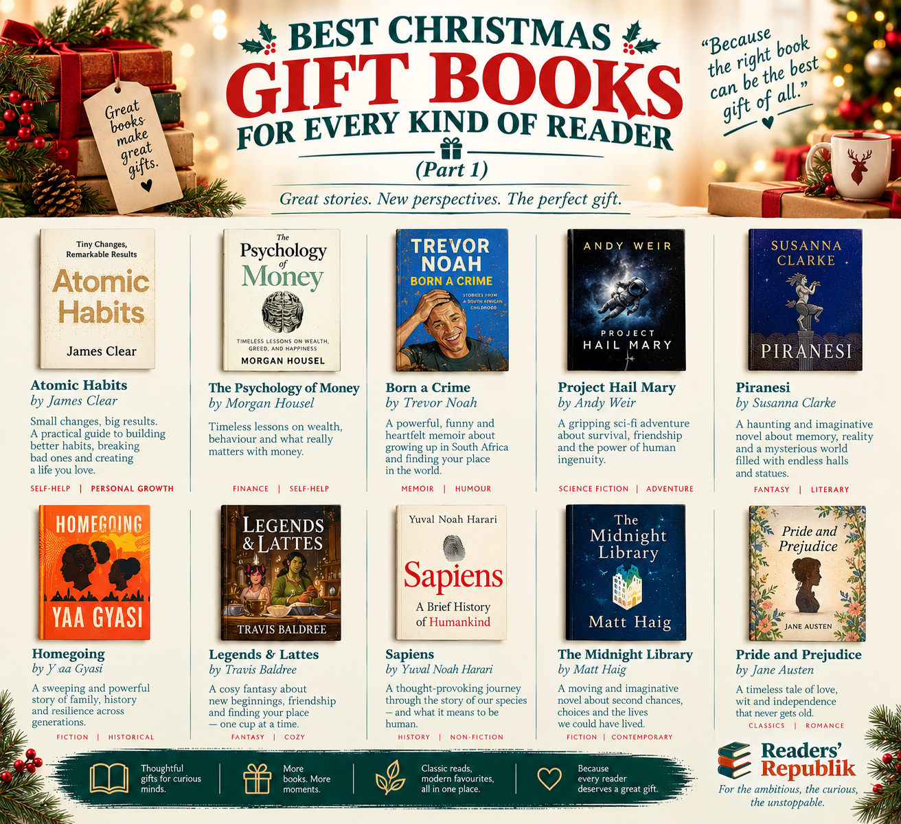 Best Christmas Gift Books for Every Kind of Reader(Part 1)