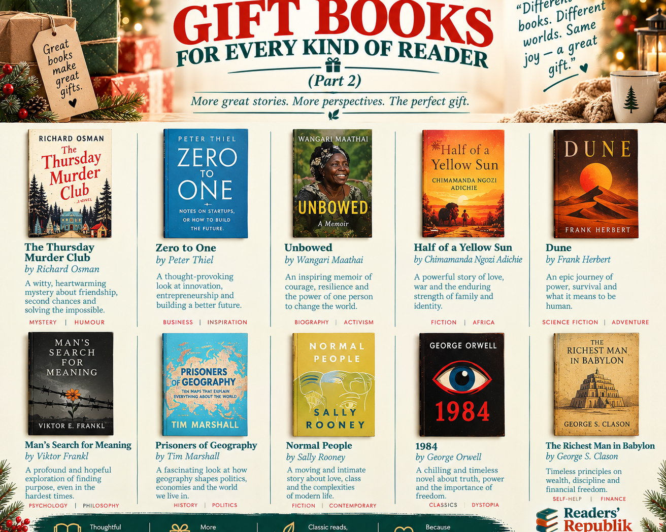 Best Christmas Gift Books for Every Kind of Reader (Part 2).