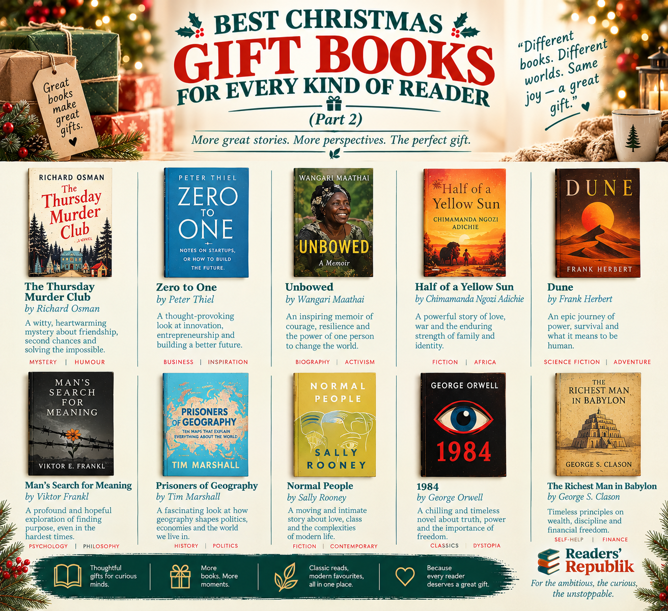 Best Christmas Gift Books for Every Kind of Reader (Part 2).