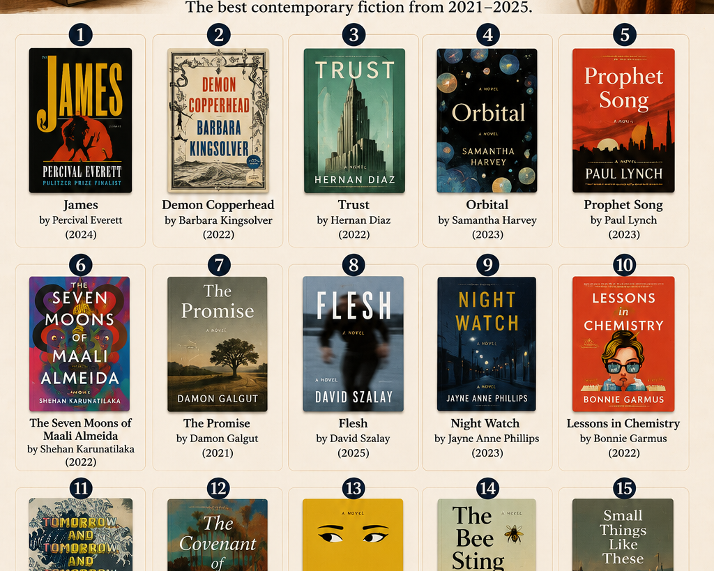Best Contemporary Fiction Books of the Last 5 Years.