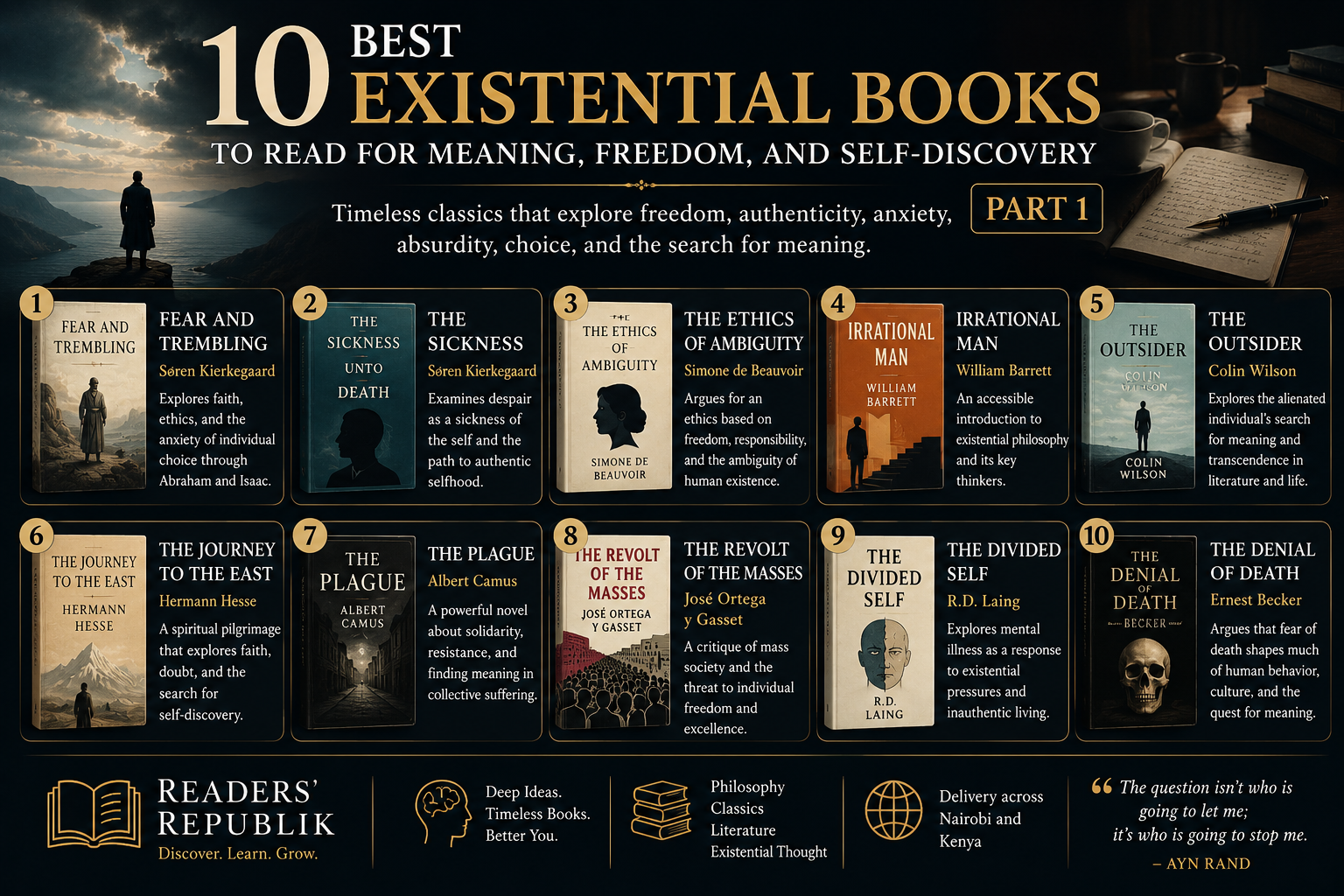 Best Existential Books to Read for Meaning, and Self-Discovery (Part 1)