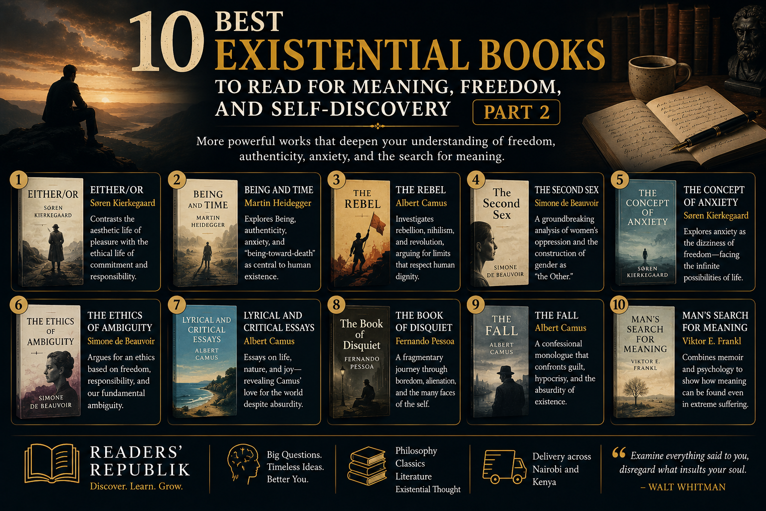 Best Existential Books to Read for Meaning and Self-Discovery (Part 2)