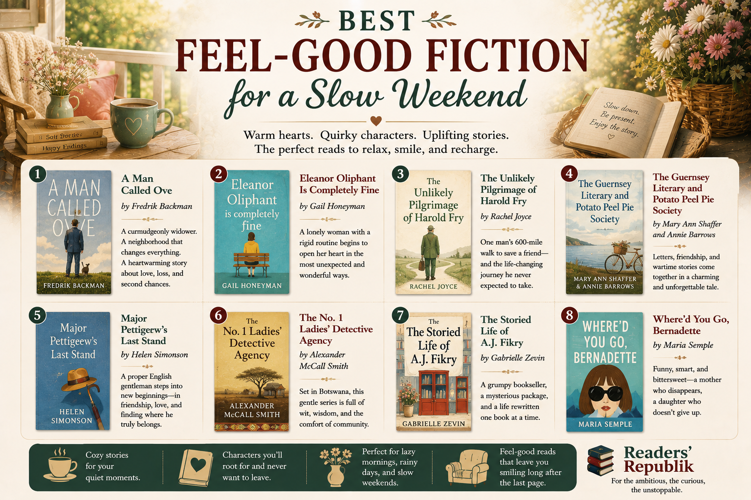Best Feel-Good Fiction for a Slow Weekend.