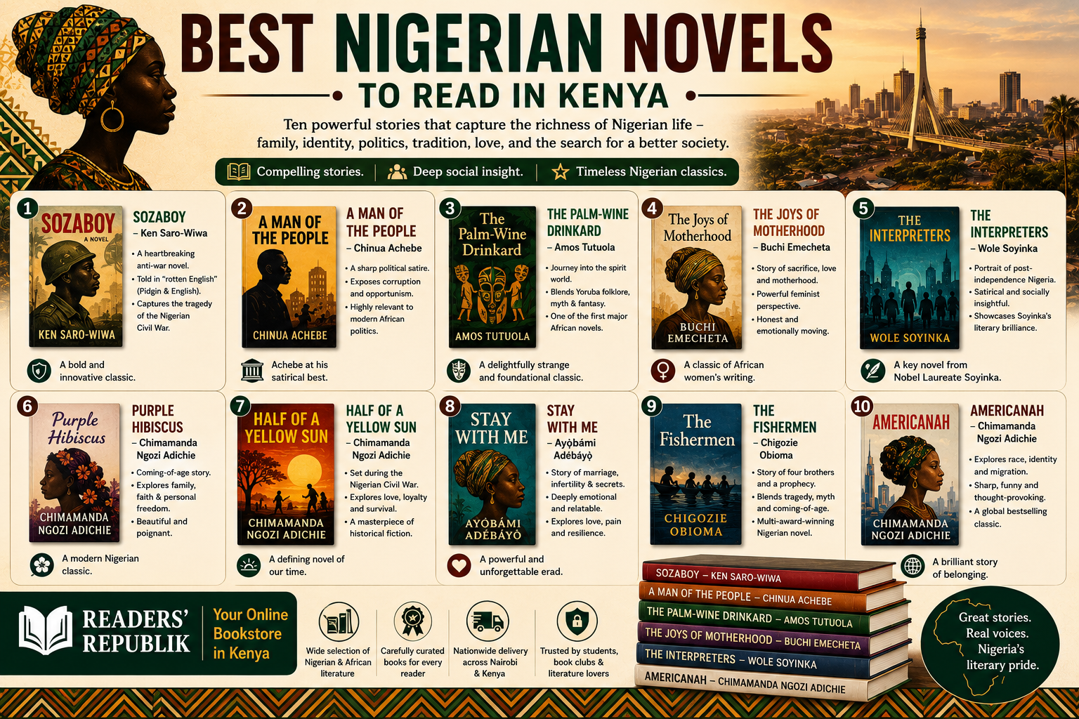 Best Nigerian Novels to Read in Kenya.