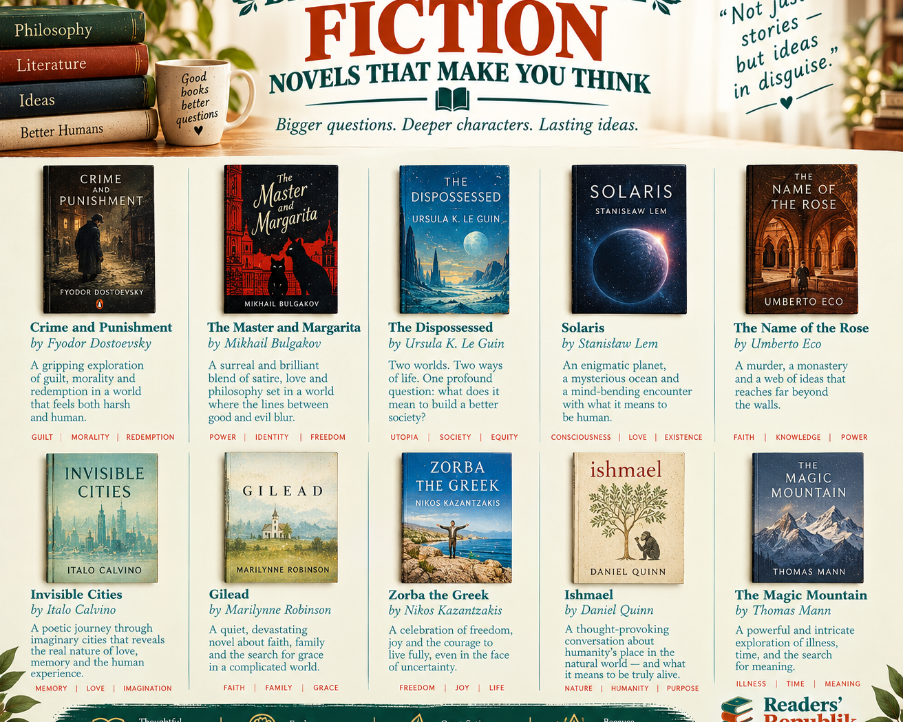 Best Philosophical Fiction: Novels That Make You Think.