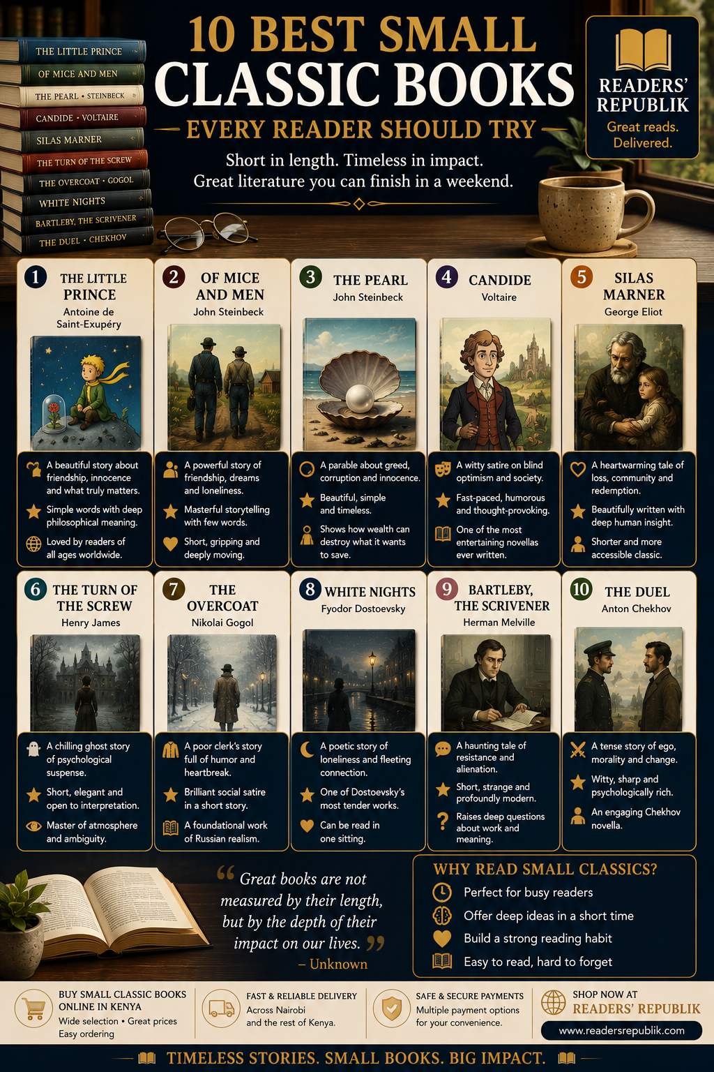 Best Small Classic Books Every Reader Should Try.