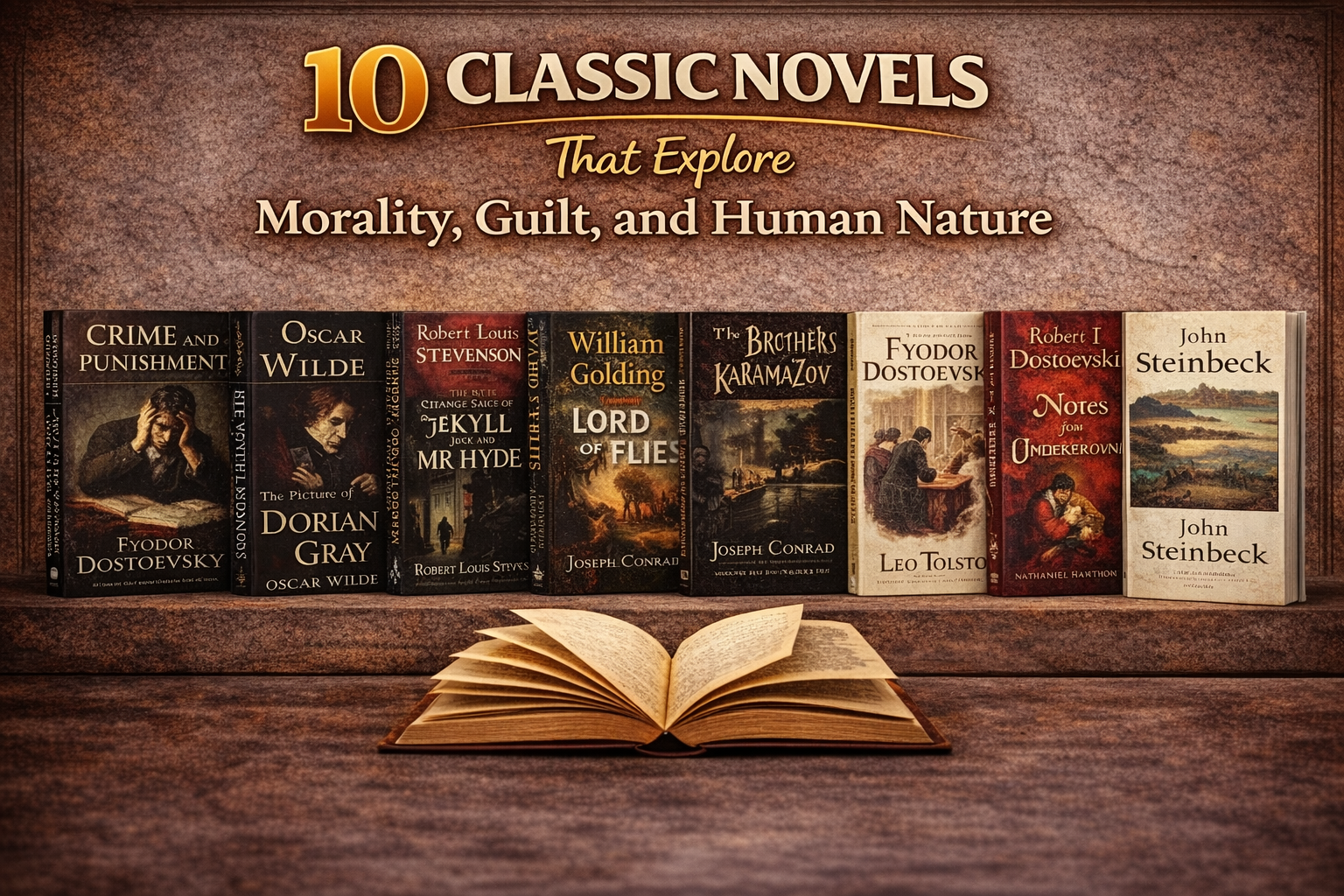 10 Classic Novels That Explore Morality, Guilt, and Human Nature.