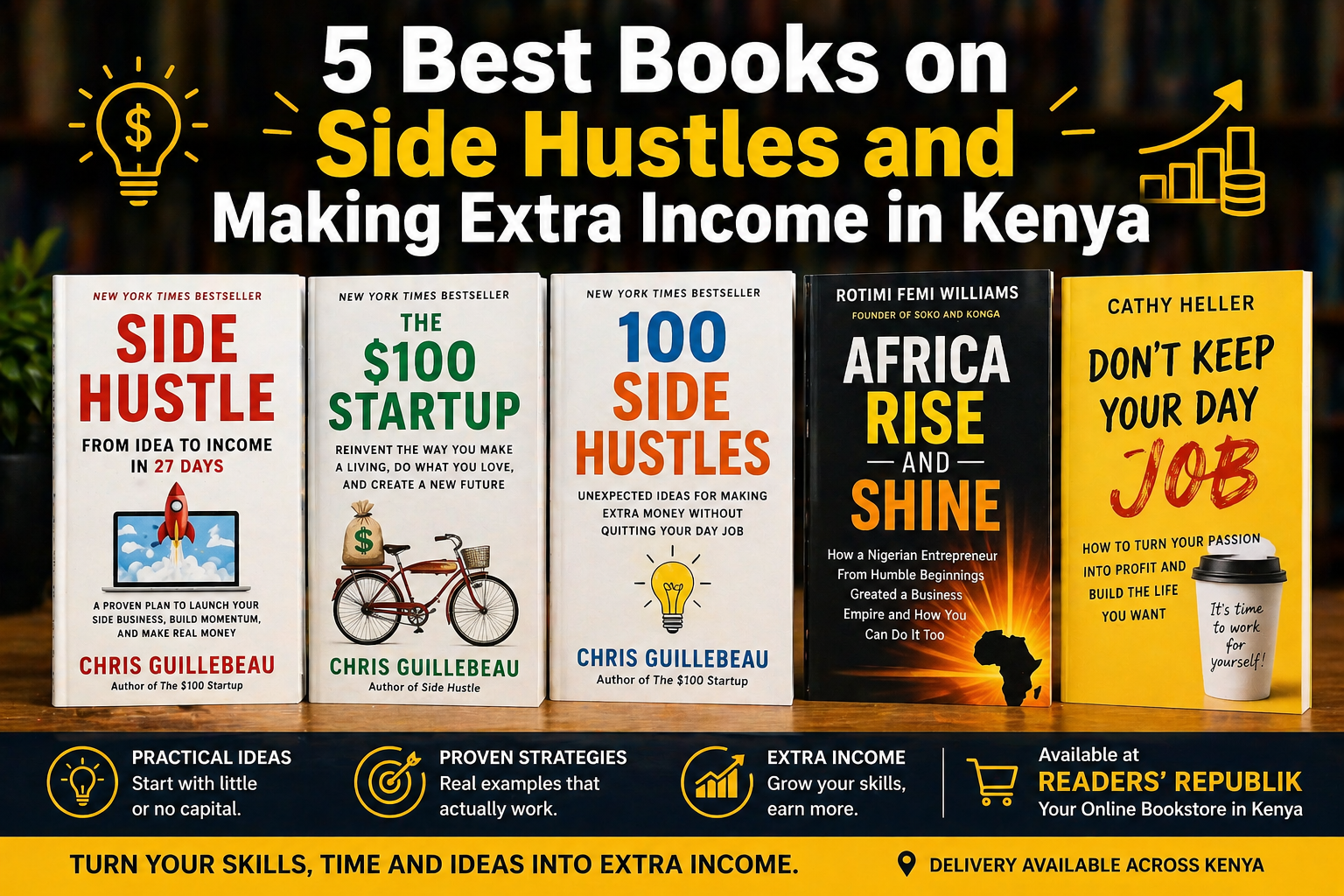 5 Best Books on Side Hustles and Making Extra Income in Kenya.