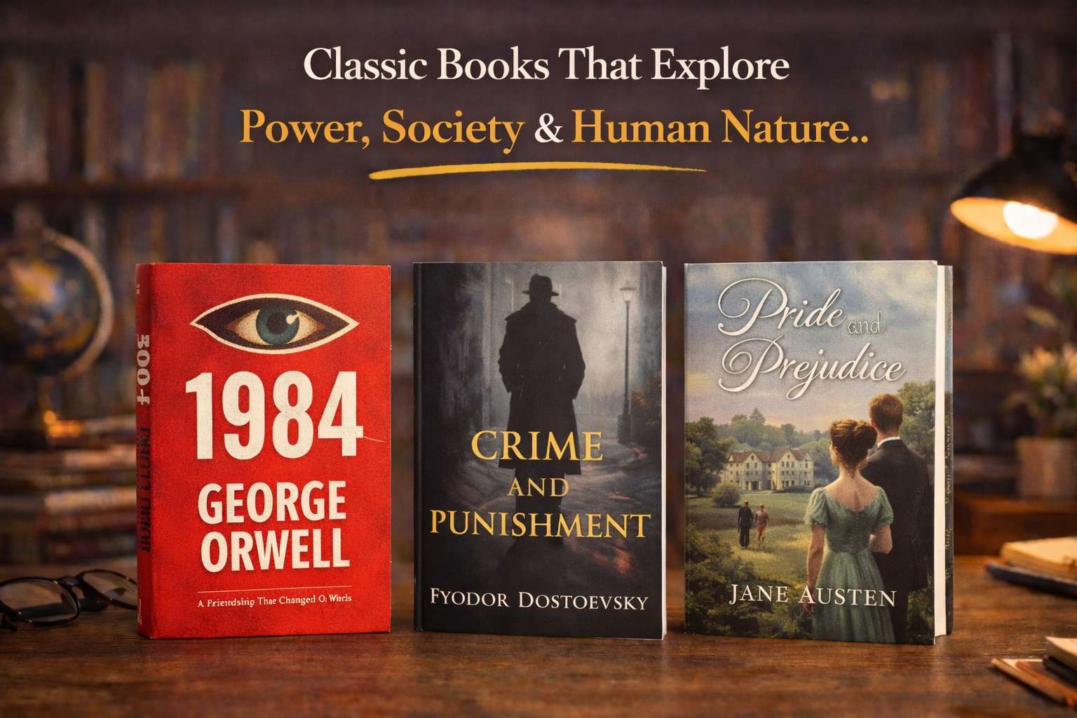 Classic Books That Explore Power, Society & Human Nature.