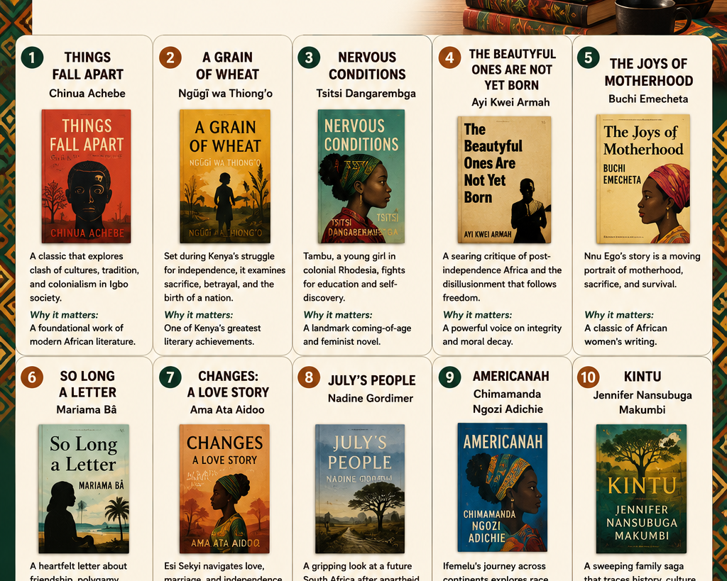 Essential African Literature Books to Read in Kenya.