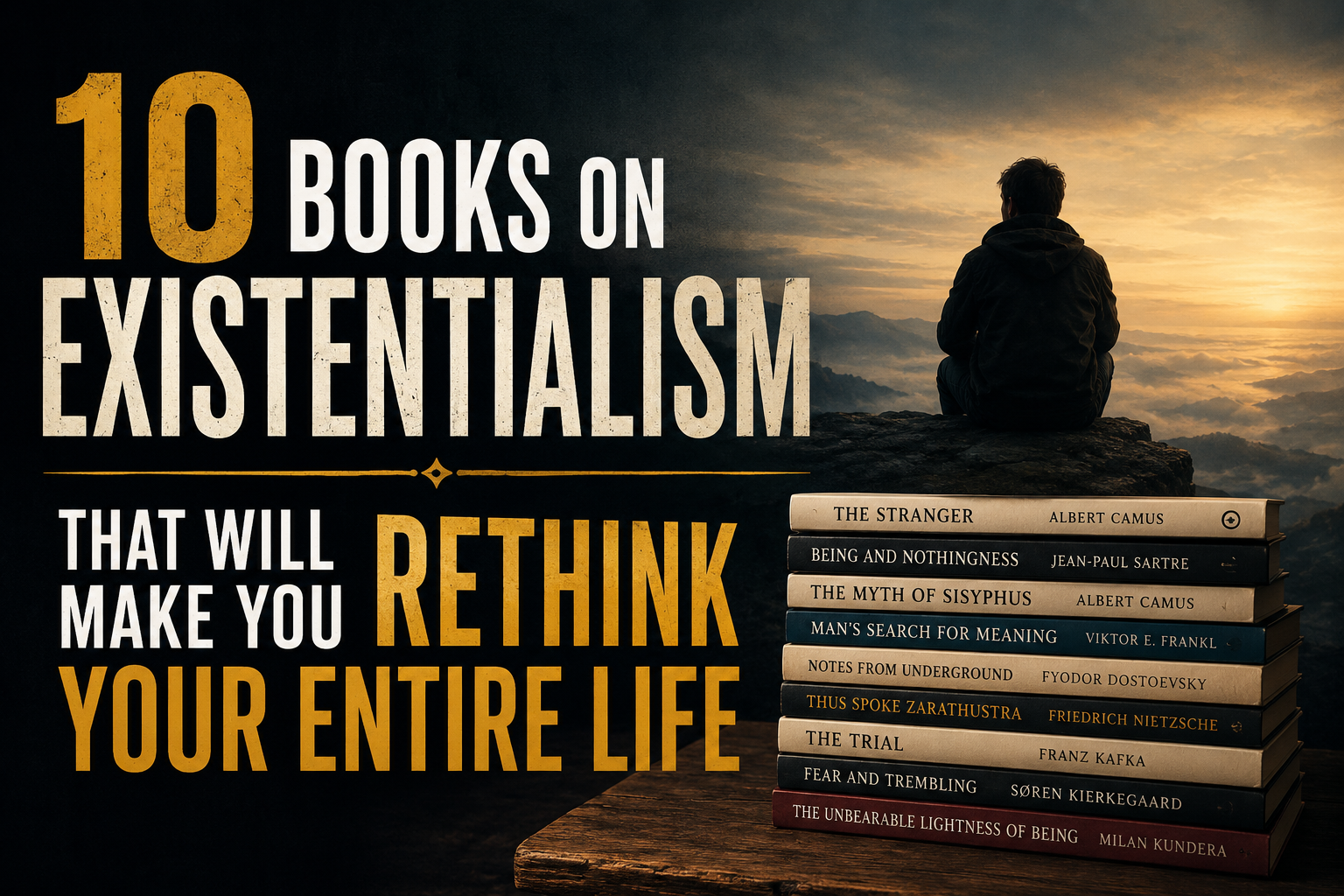 10 Books on Existentialism That Will Make You Rethink Your Entire Life.