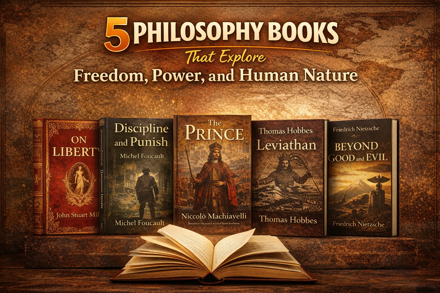 5 Philosophy Books That Explore Freedom, Power, and Human Nature.